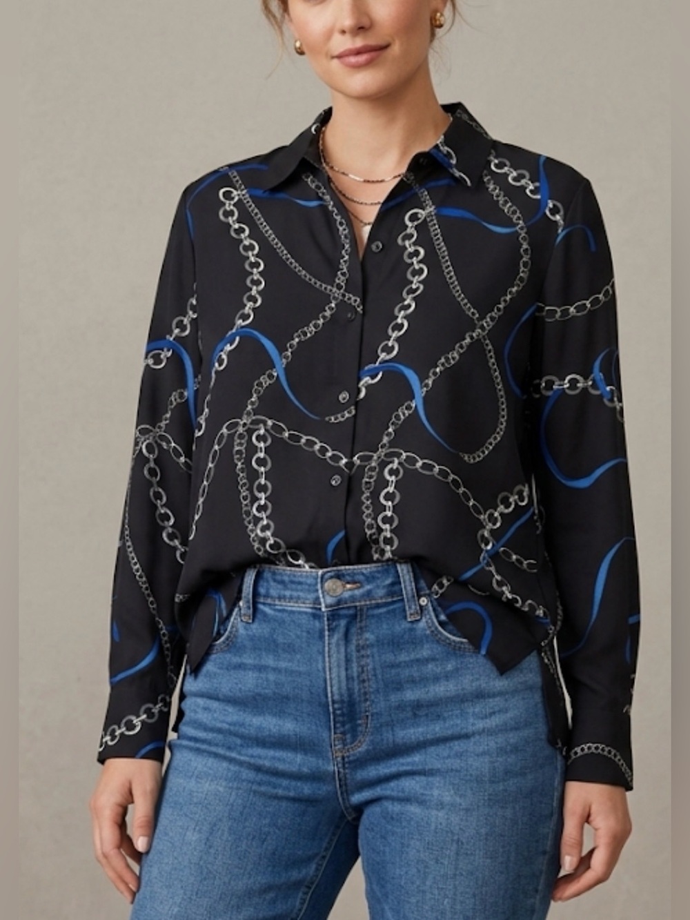 NWT Chelsea & Theodore Blouse, Size M